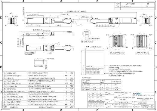 10Gtek 40G QSFP+ DAC Cable - Image 6