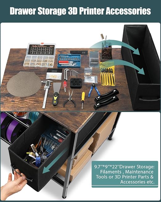 AHOWPD 3D Printer Table with Filaments Storage - Image 3