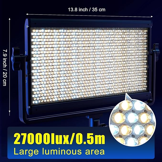 GVM 1500D RGB Video Light, 75W Dimmable Bi-Color Panel Light - Image 8
