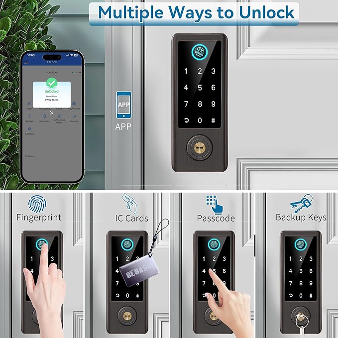 BEBASIA Smart Fingerprint Door Lock - Image 2