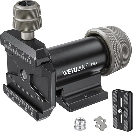 WEYLLAN PH3 MonoGimbal Head for Tripod Monopod, CNC All Metal Side Saddle by WEYLLAN