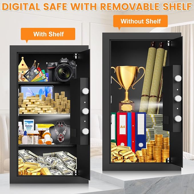 6.0 Cu Ft Large Safe Box for Home Use, 27.6"H Heavy Duty Home Safe - Image 6
