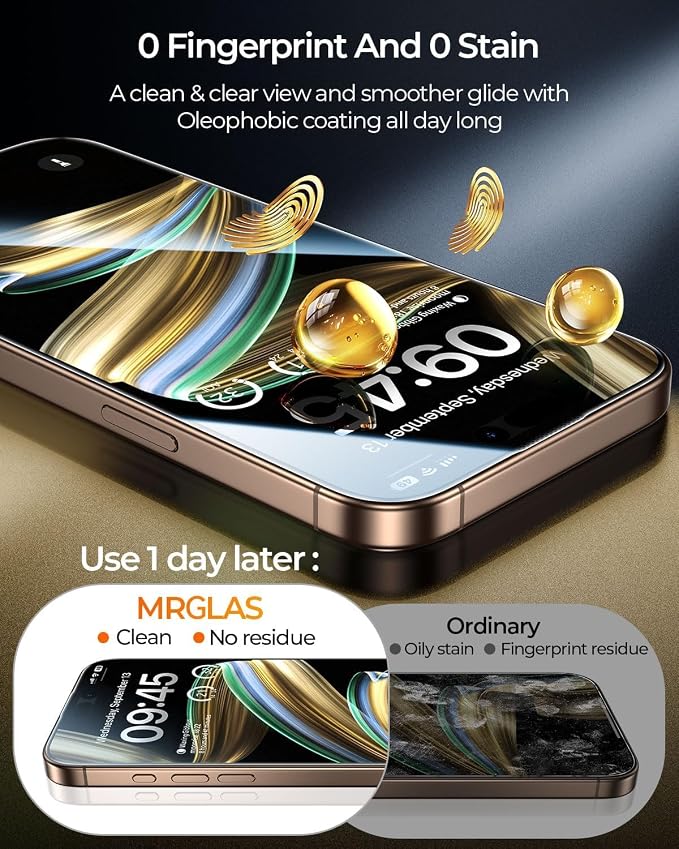 MRGLAS TOP 9H+ Glass 4 Packs for iPhone 12 Pro Max Privacy Screen Protector - Image 8