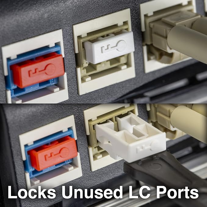 NTW NL-LCPBK50-WH Net-Lock Locking LC Port/Dust Blocker - Image 2