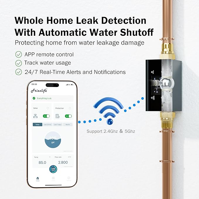 Frizzlife LP365 Smart Water Monitor and Automatic Shutoff - Image 2