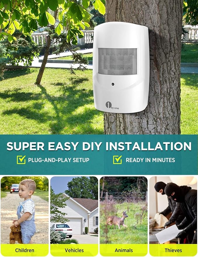 Driveway Alarm Wireless Outside, 1 BY ONE Motion Sensor Alarm 1000ft/300m Range - Image 5
