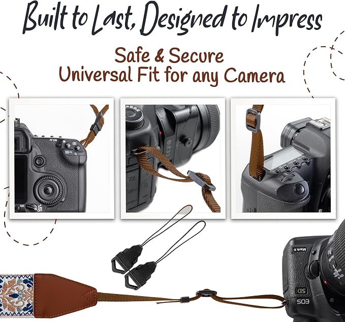 Art Tribute Camera Strap For Photographers Padded Universal Fit Neck Shoulder & - Image 7