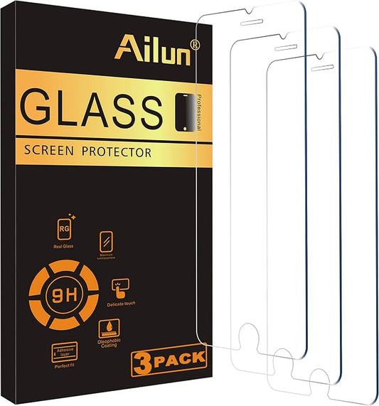 Ailun Screen Protector for Apple iPhone 8, 6 3Pack, 2.5D Edge Tempered Glass by Ailun