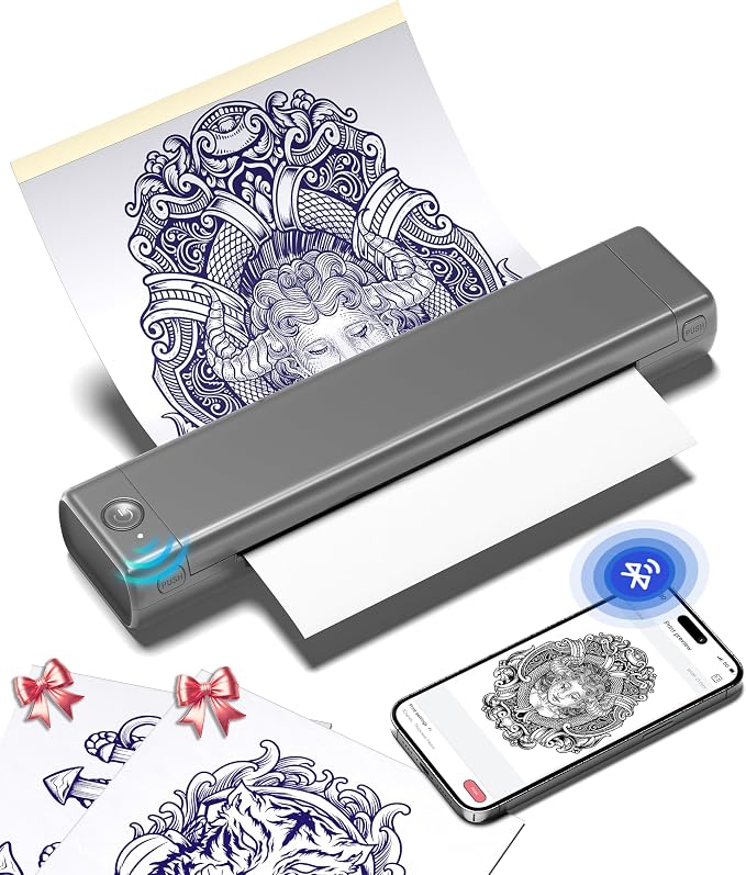 Phomemo Tattoo Stencil Printer, M08F Wireless Thermal Tattoo Printer by Phomemo