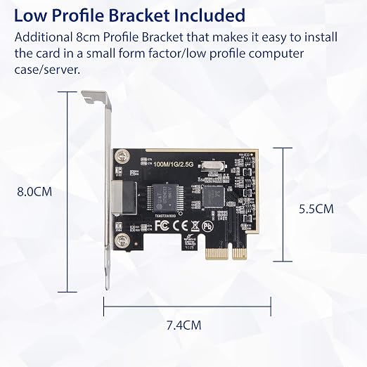 2.5 Gigabit Ethernet PCI Express PCI-E Network Interface Card 10/100/1000/25000 - Image 5