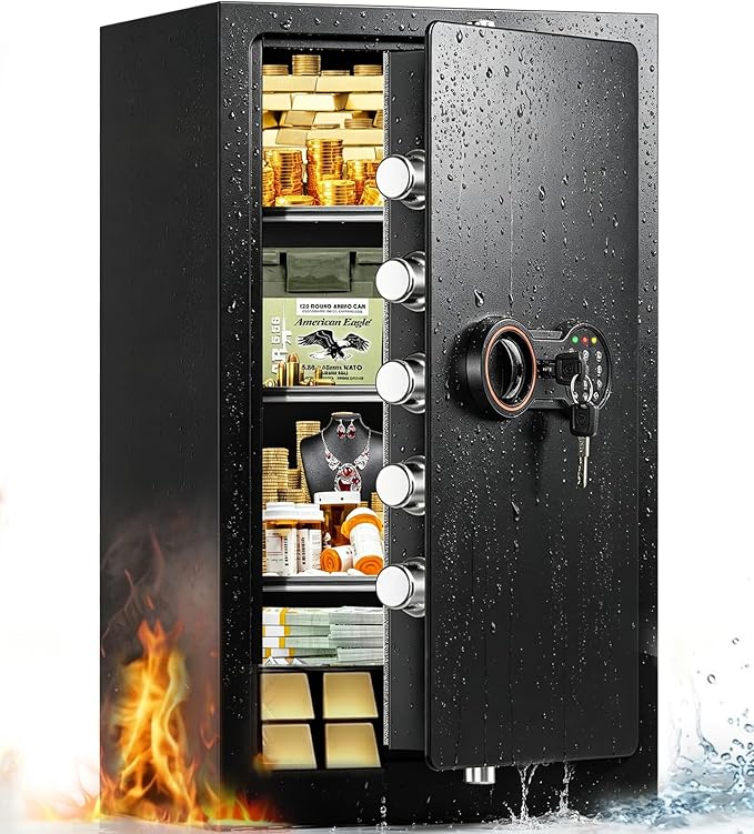 35-Min 1700°F Fireproof Safe for Home Documents, 27.6" Tall Large Safe Box for by BuildYourSafekeepingSystem