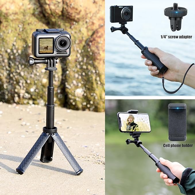 Mini Selfie Stick Tripod for GoPro Hero 13 12 11 10 9 8 Max, Portable Action - Image 3