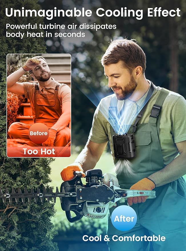 Koonie Portable Waist Clip Fan, Personal Fan - Image 6