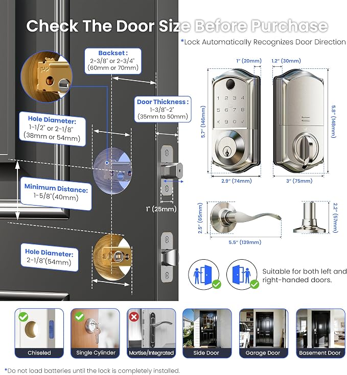 Veise VE017-L Fingerprint Smart Lock - Image 9