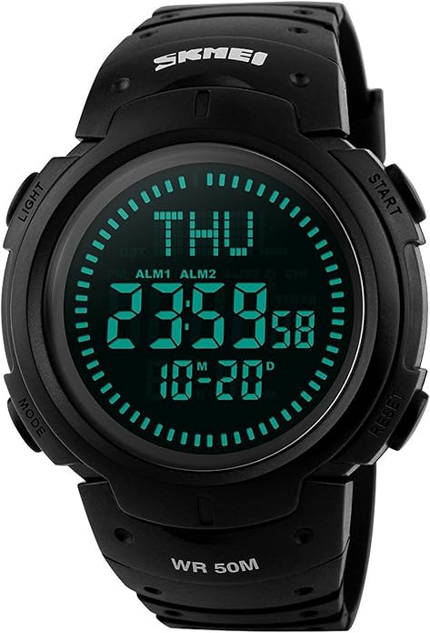 Gosasa Men’s Watch Sports Digital Compass Survival 50M Waterproof Stopwatch by ElevateYourWristwear