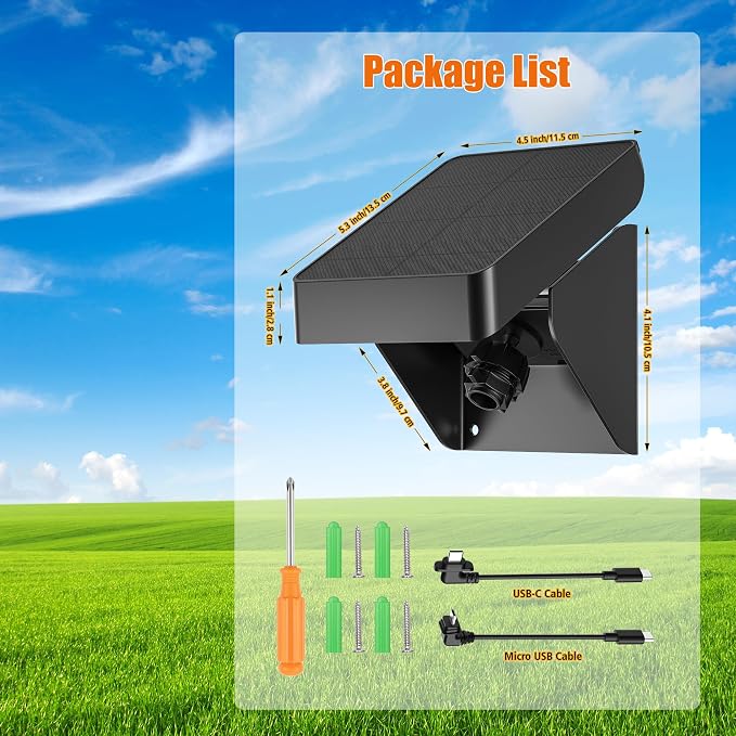 Solar Panel for Blink Outdoor 2K+/4/ XT3 and XT2/XT Camera, Solar Panel Charger - Image 7