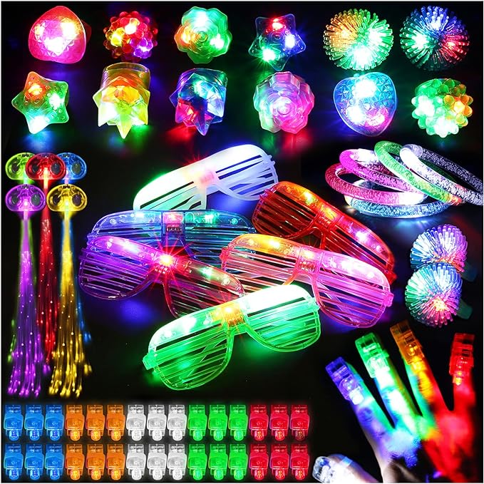 78PCs LED Light Up Toy Party Favors/Supplies Bulk Glow In The Dark by BYONEBYE