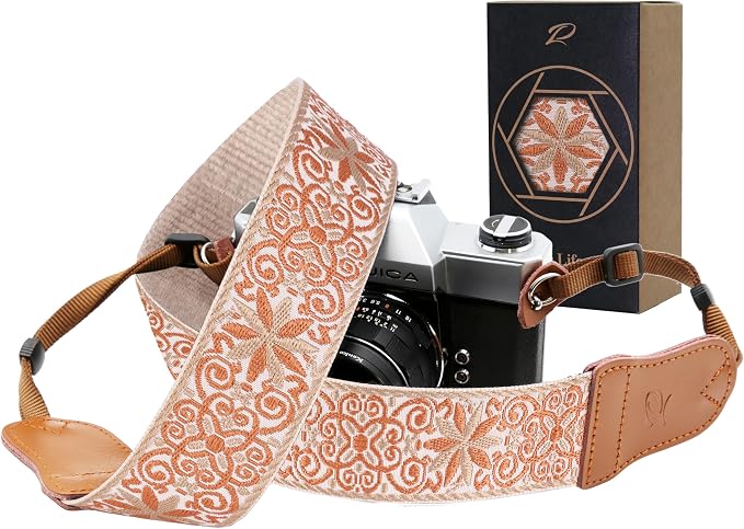Padwa Lifestyle Khaki Yellow flower Camera Strap by PadwaLifestyleCameraStrap