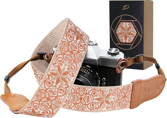 Padwa Lifestyle Khaki Yellow flower Camera Strap by PadwaLifestyleCameraStrap