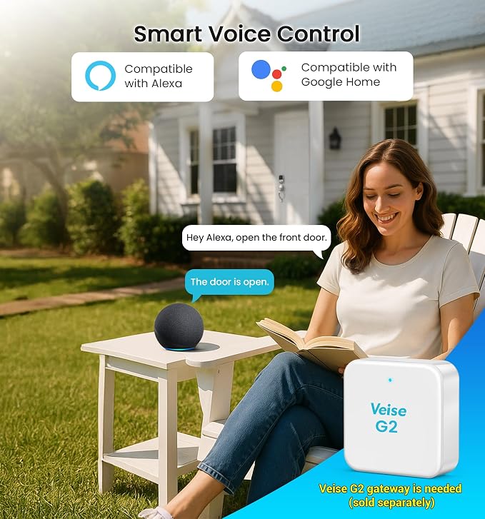 Veise VE07 Fingerprint Smart Door Lock, 7-in-1 Keyless Entry Deadbolt - Image 8
