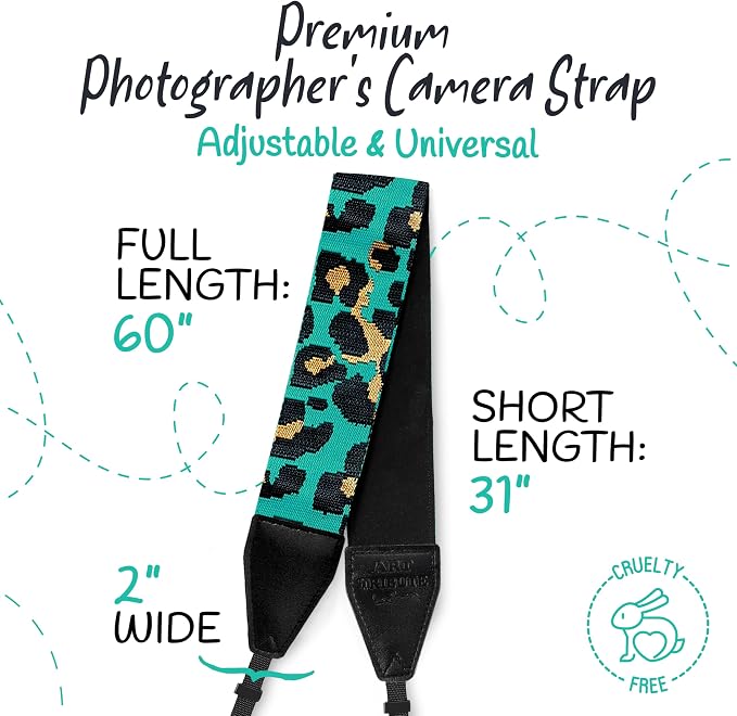 Art Tribute Camera Strap For Photographers Padded Universal Fit Neck Shoulder & - Image 5
