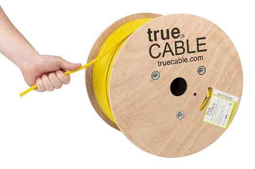 TRUE CABLE Cat6A Shielded Riser Bulk Ethernet Cable, 23AWG Solid Bare Copper by trueCABLE