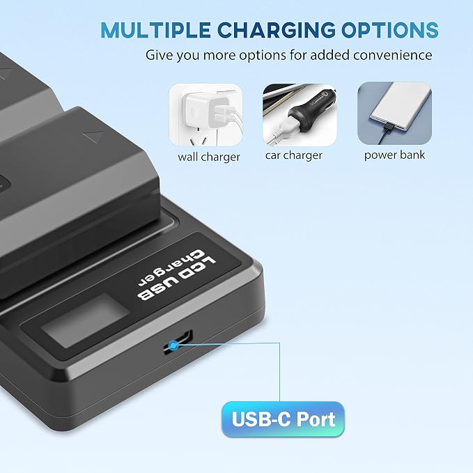 2 Pack NP-FZ100 Battery & Battery Charger Replacement - Image 6