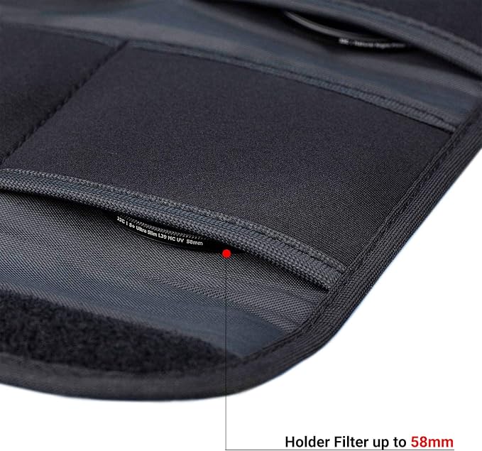 JJC 4 Pockets Filter Case for Round Filter Up to 58mm, Foldout Lens Filter Pouch - Image 2