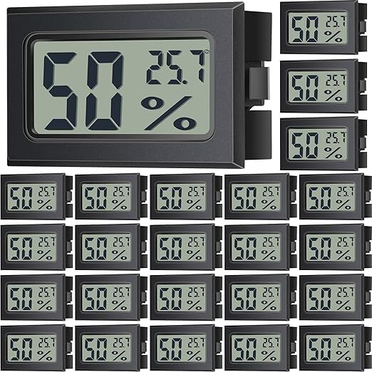 Kanayu 24 Pack Mini Digital Hygrometer Thermometers Indoor Humidity Monitor by Kanayu