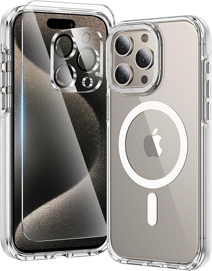 toushion 3 in 1 for iPhone 15 Pro Max Case Clear by Unknown