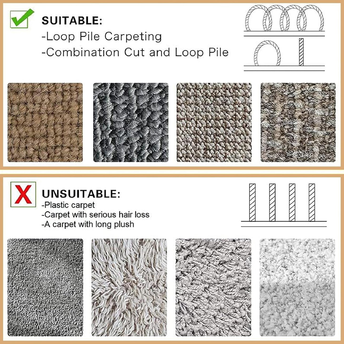 WILLBOND Carpet Cord Cover Cable Grip Floor Cover Cable Protector Management Only for Commercial Office Carpet(Black,59.06 ft)