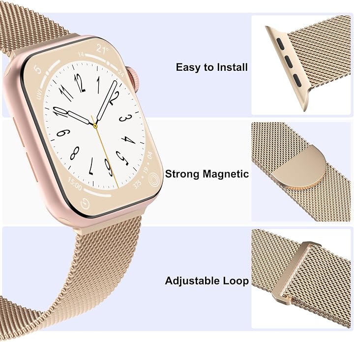 3 Pack Mesh Metal Band Compatible - Image 3