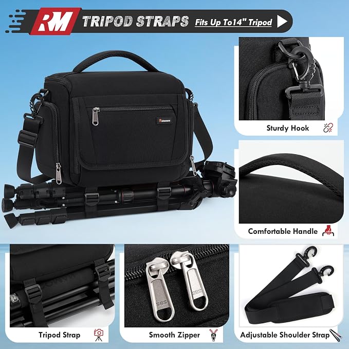 RAINSMORE Camera Bag, SLR/DSLR/Mirrorless Camera Case - Image 4