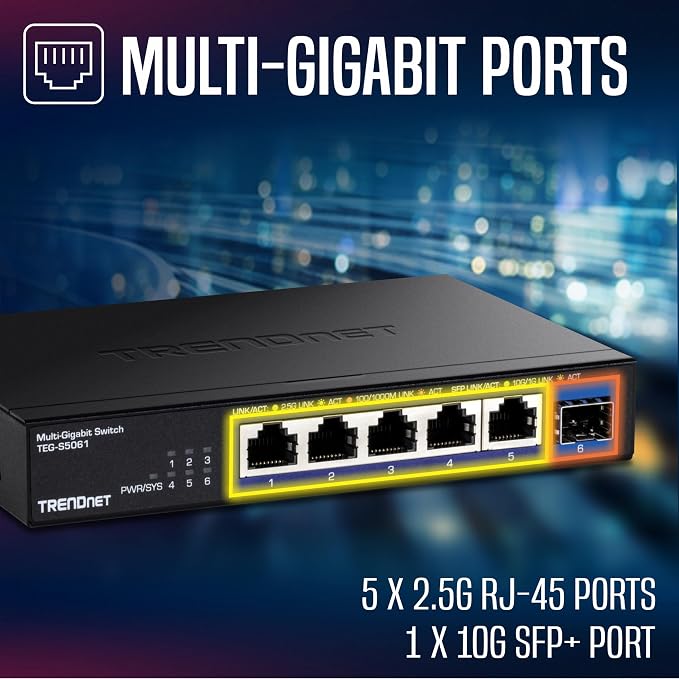 TRENDnet 6-Port Unmanaged 2.5G Switch - Image 6