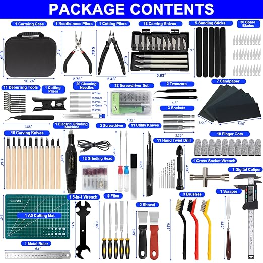 3D Printer Tool Kit, Removal Tools, Digital Caliper, Cutting Mat, Carrying Case - Image 2