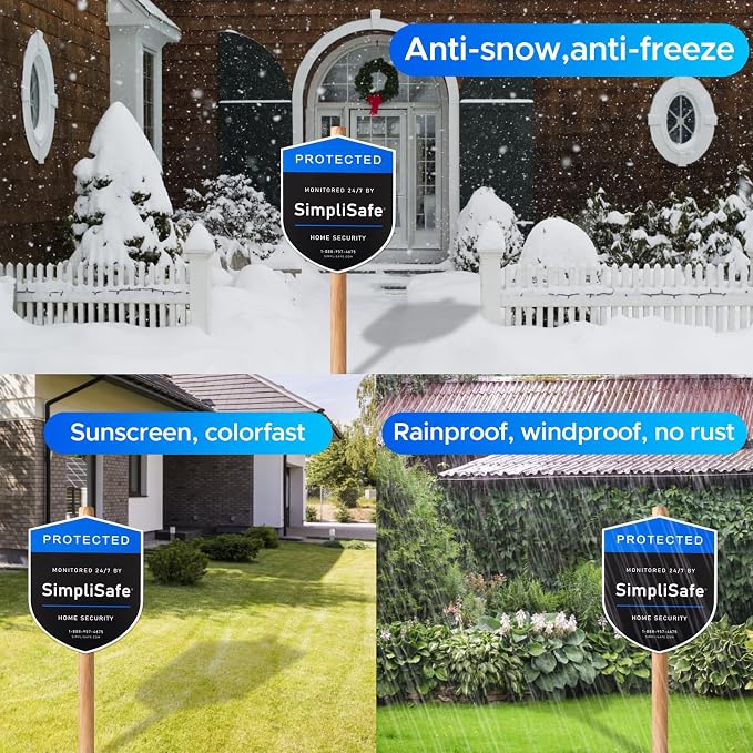 3PCS Yard Sign Compatible for SimpliSafe Home Security System, and 3PCS - Image 7
