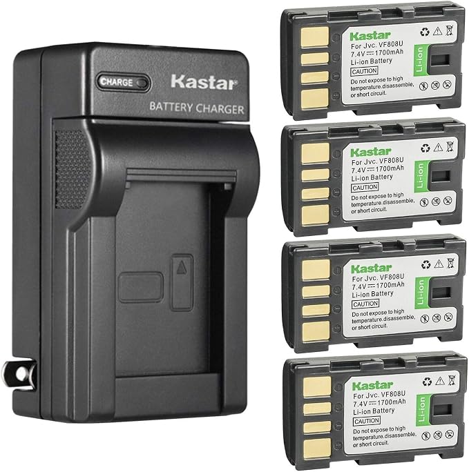 Kastar 4-Pack BN-VF808 Battery and AC Wall Charger Replacement by Kastar