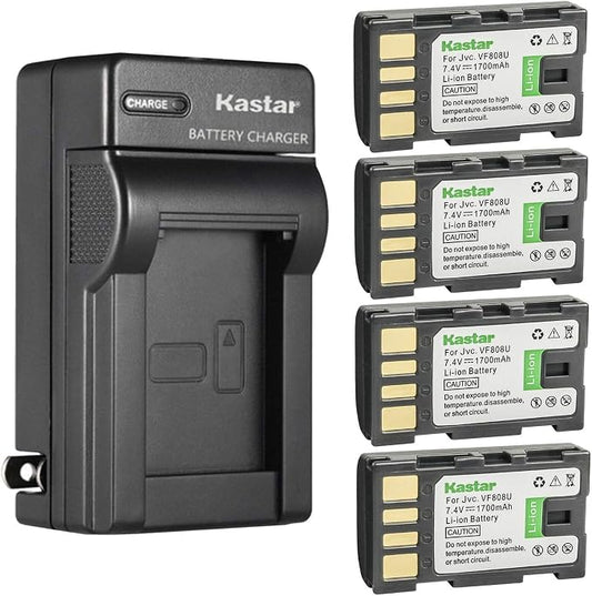 Kastar 4-Pack BN-VF808 Battery and AC Wall Charger Replacement by Kastar
