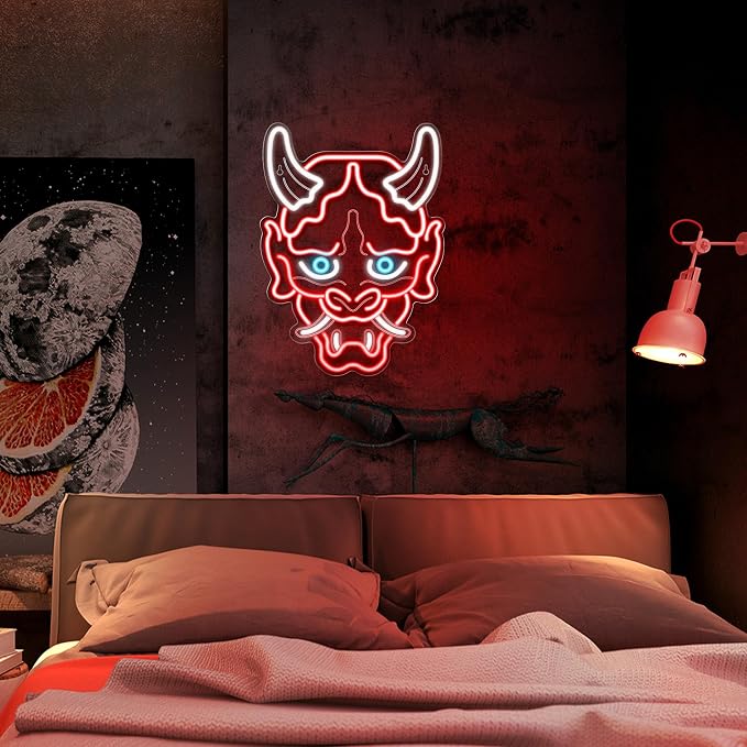 Kavaas Hannya Mask Neon Sign, Anime Japanese Neon Sign - Image 6