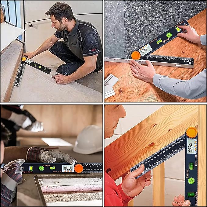 Rainyb Digital Angle Finder Tool 7inch 0-360 degree LCD Digital Protractor - Image 6