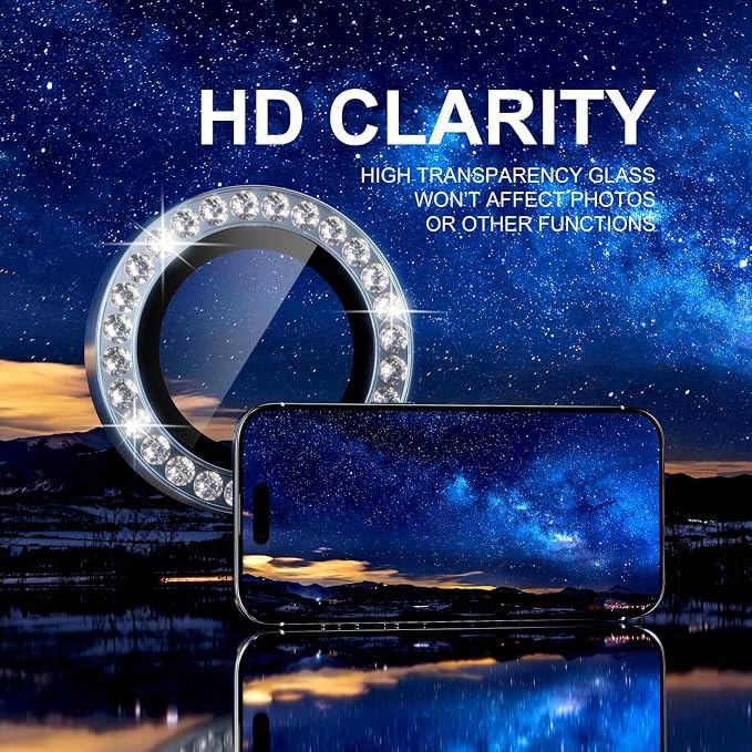 Choiche Compatible for iPhone 17 Air Camera Lens Protector Bling, 9H Tempered - Image 6