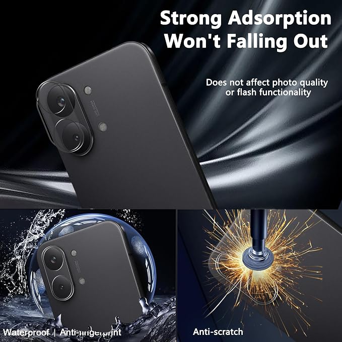 3+2 Pack for Xiaomi Poco X8 Pro Max Screen Protector, Tempered Glass + Camera - Image 5