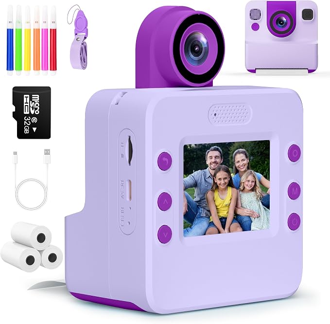 Nreonrick Kids Camera Instant Print, Selfie Toddler Digital Instant Camera by Nreonrick