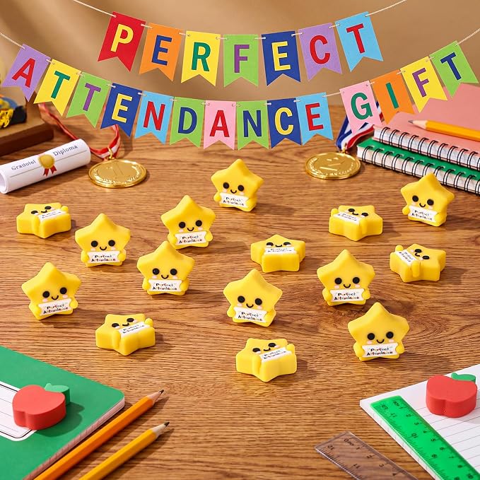 Skylety 50 Pcs Perfect Attendance Resin Star, Perfect Attendance Awards - Image 5