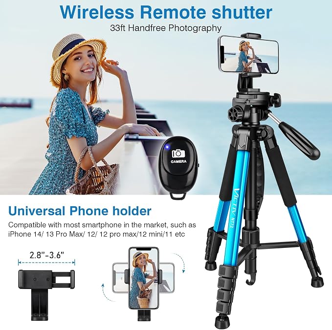 Victiv 72 inch Camera Tripod, Tall Tripod - Image 7