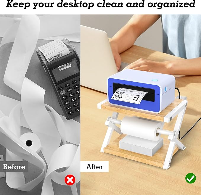 Alyoen Label Holder for Rolls and Fan-Fold Labels, Thermal Shipping Label - Image 4