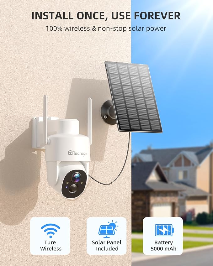 Solar Security Cameras Wireless Outdoor, 2K WiFi Cameras - Image 2