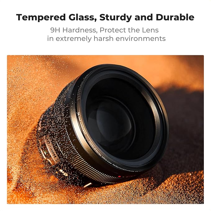 K&F CONCEPT 82mm Shockproof & Ultra Low Reflectivity MCUV Lens Protection Filter - Image 3