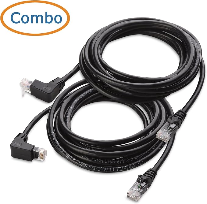 Cable Matters 10Gbps Combo-Pack 90 Degree Cat 6 Ethernet Cable - 10ft - Image 2