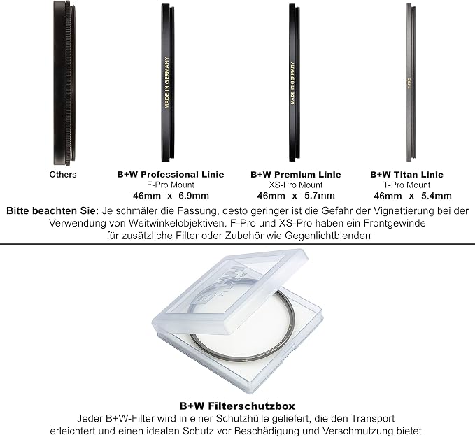 B + W Clear Protection Filter for Camera Lens – Ultra Slim Titan Mount - Image 8